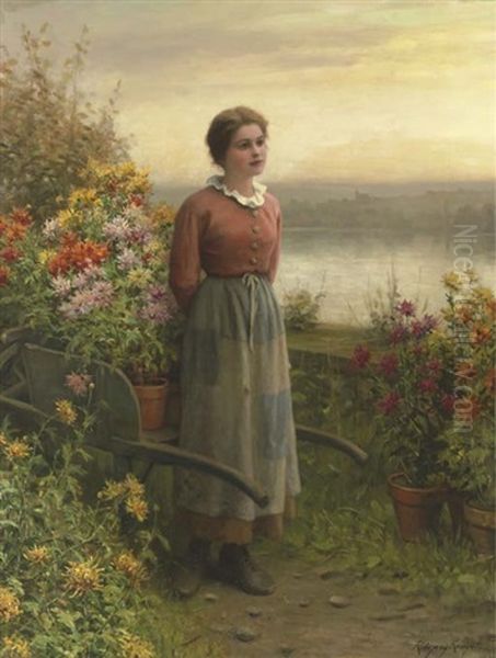 Soir D'automne Oil Painting by Daniel Ridgway Knight