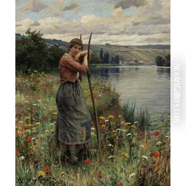 A Moment Of Repose Oil Painting by Daniel Ridgway Knight