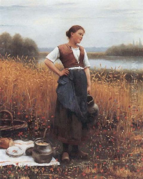 Midday's Pause Oil Painting by Daniel Ridgway Knight