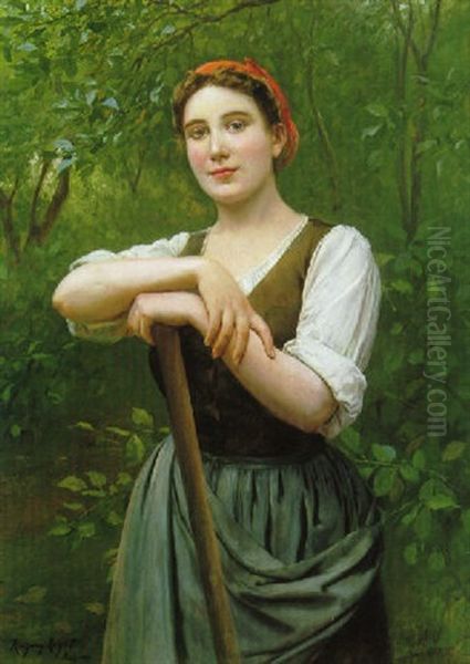 Peasant Girl Oil Painting by Daniel Ridgway Knight