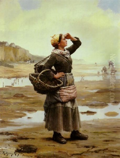 Awaiting His Return Oil Painting by Daniel Ridgway Knight