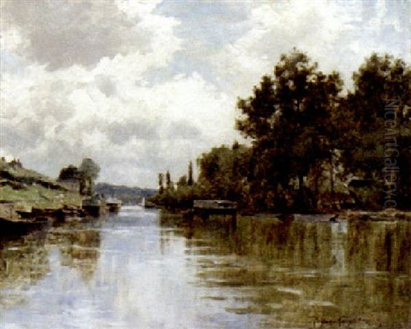 The Seine At Poissy Oil Painting by Daniel Ridgway Knight