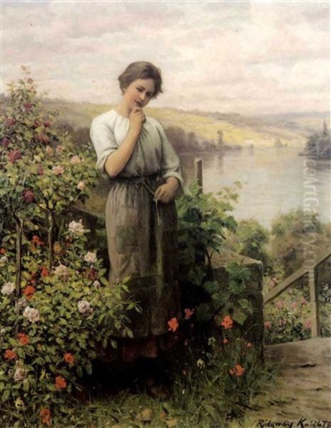 Reverie Oil Painting by Daniel Ridgway Knight