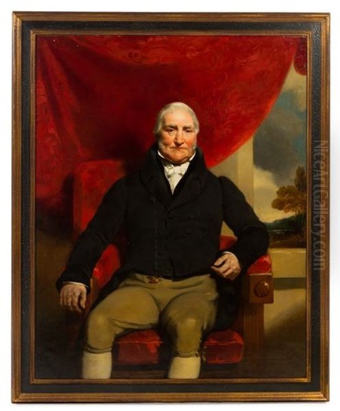 Portrait Of Simon Payne, Circa 1840 Oil Painting by John Prescott Knight