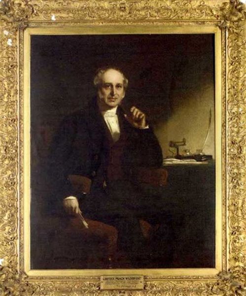 Portrait Of Lestock Peach Wilson Seated Oil Painting by John Prescott Knight