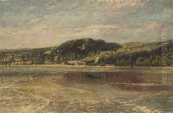 Long Fields, West Drayton (+ Arnside (?), Morecambe, Westmoreland; Pair) Oil Painting by John William Buxton Knight