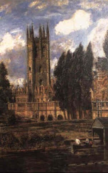 Magdalen College, Oxford Oil Painting by John William Buxton Knight