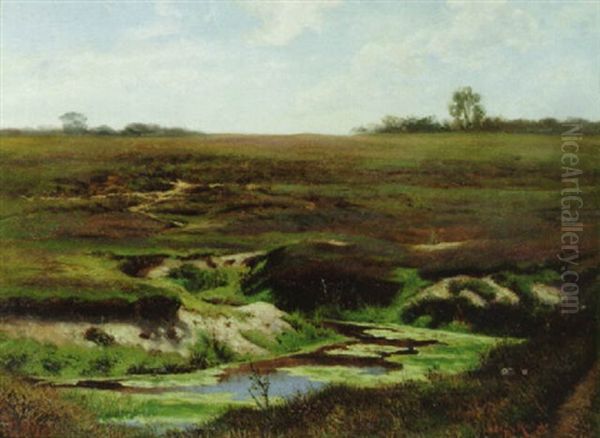 Autumn Marshes Oil Painting by Joseph Knight