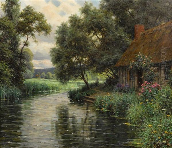 A Cottage In The Risle Valley, Normandy Oil Painting by Louis Aston Knight