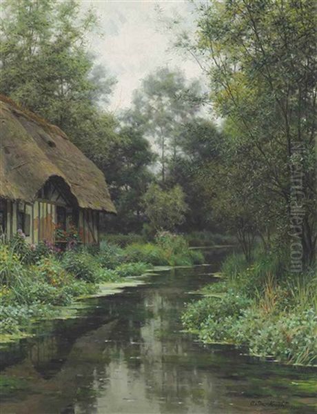 La Chaumiere De Diane, Beaumont-le-roger, Normandy Oil Painting by Louis Aston Knight