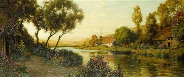 Sunset, Risle Valley Oil Painting by Louis Aston Knight