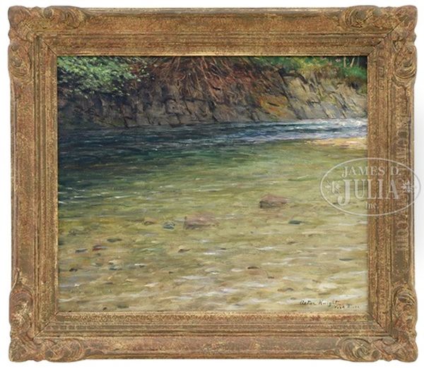 Bluff Pool, York River, Gaspe Oil Painting by Louis Aston Knight