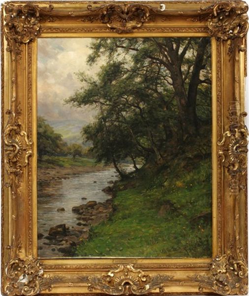 Yorkshire Bolton Abbey Woods Oil Painting by Louis Aston Knight