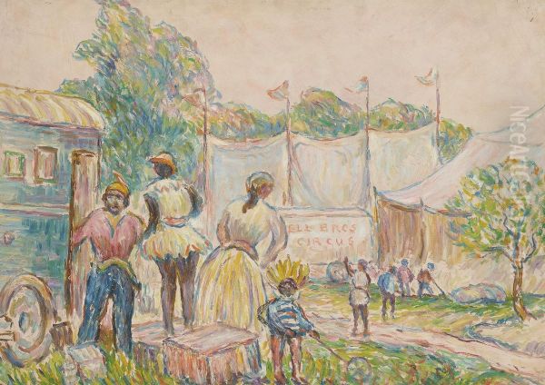 Circus Time Oil Painting by Reynolds Beal