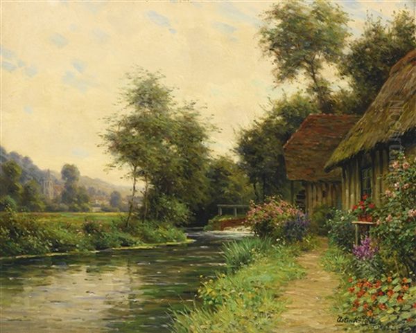 Miller's Cottage Oil Painting by Louis Aston Knight