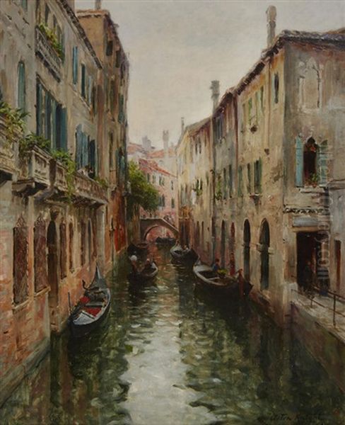 Rio St. Aponal, Venice Oil Painting by Louis Aston Knight