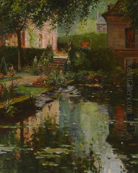 A Villa In Paris Oil Painting by Louis Aston Knight