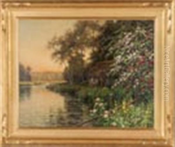 Cottage At Sunset Oil Painting by Louis Aston Knight