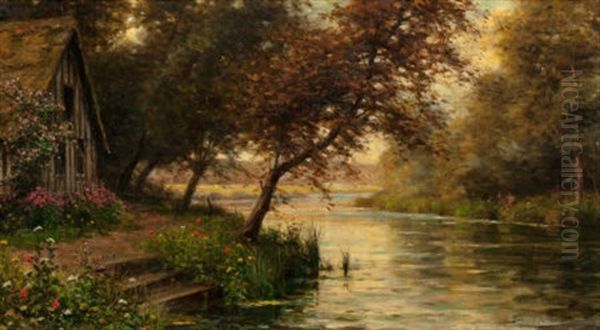 A Bend In The Stream Oil Painting by Louis Aston Knight