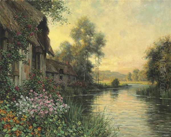 A Sunny Evening At Beaumont-le-roger Oil Painting by Louis Aston Knight