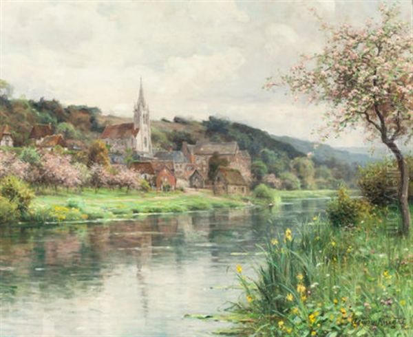 Along The Seine Oil Painting by Louis Aston Knight