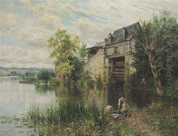 The Old Mill Oil Painting by Louis Aston Knight