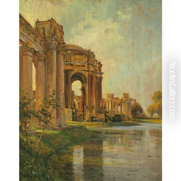 Palace Of The Fine Arts, San Francisco Oil Painting by Louis Aston Knight