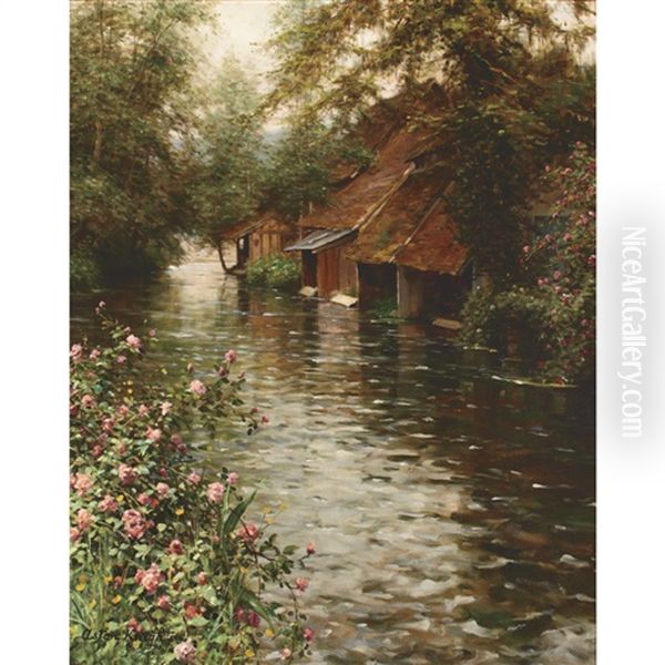 Quiet Summer Stream Oil Painting by Louis Aston Knight