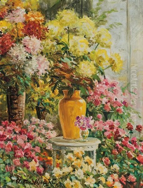 The Floral Shop Oil Painting by Louis Aston Knight