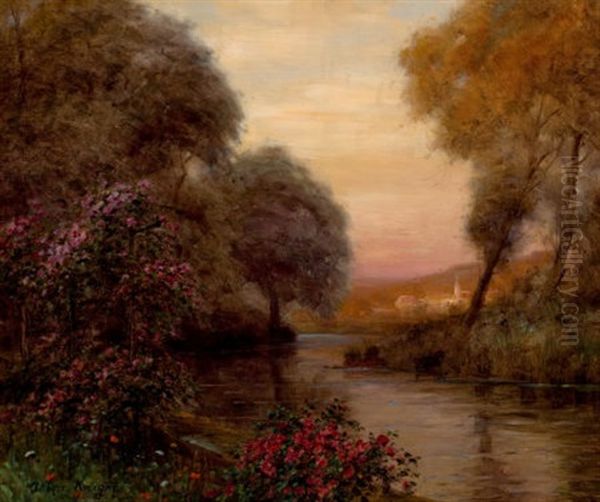 The Evening Hour, Normandy Oil Painting by Louis Aston Knight