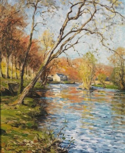 Bord De Riviere En Automne by Louis Aston Knight