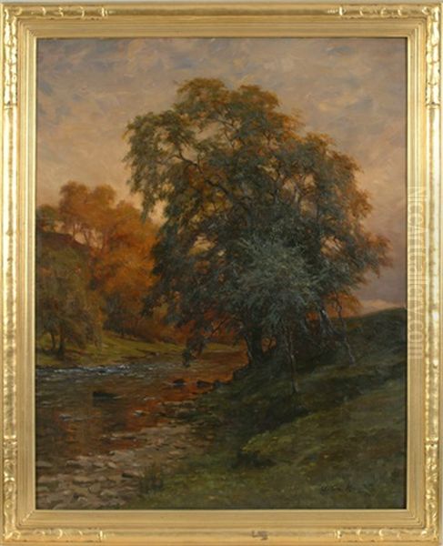 Stream Landscape Oil Painting by Louis Aston Knight