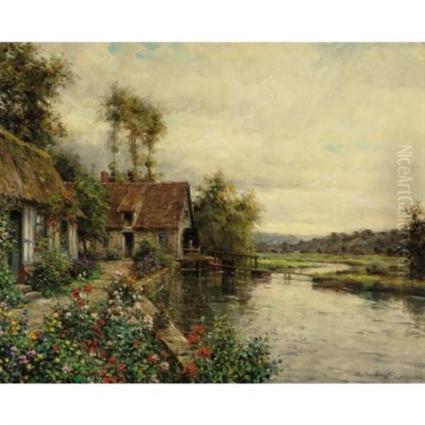 Above The Mill, Neuf Moulin Oil Painting by Louis Aston Knight