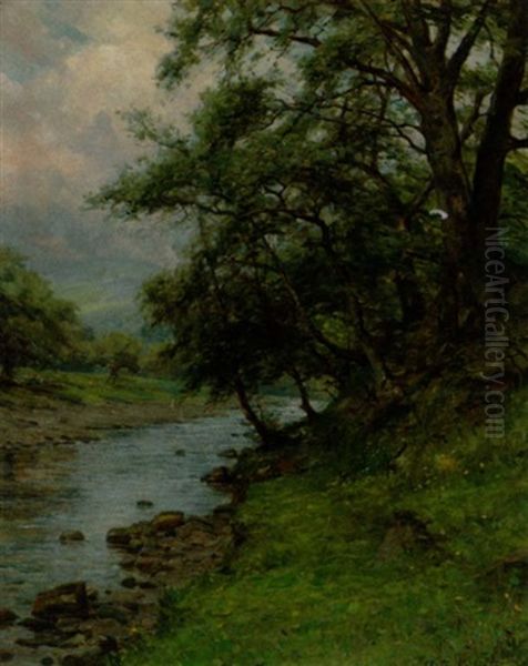 Yorkshire Bolton Abbey Woods Oil Painting by Louis Aston Knight