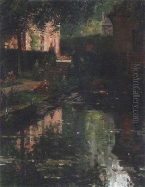 Below The Mills (port-aven, Brittany) Oil Painting by Louis Aston Knight