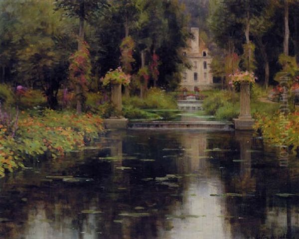 View Of A Chateau Oil Painting by Louis Aston Knight