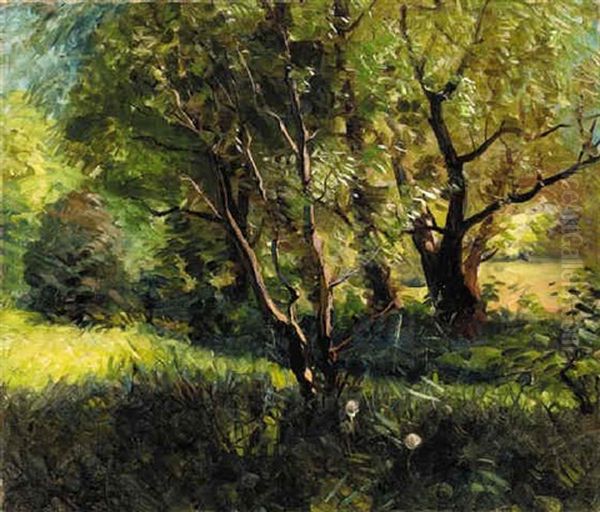 A Thick Grove Oil Painting by Louis Aston Knight