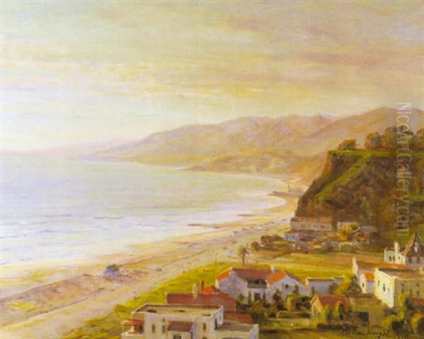 Santa Monica Oil Painting by Louis Aston Knight