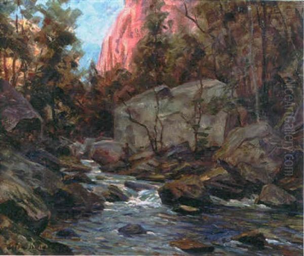 Yosemite Oil Painting by Louis Aston Knight