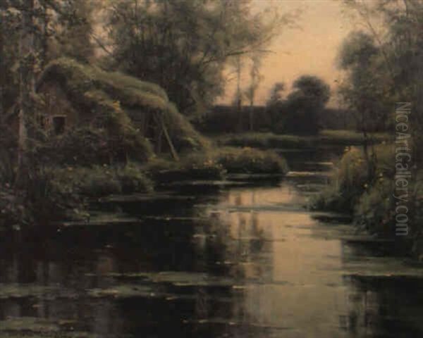 The Afterglow, Near Beaumont - Le Rogers Oil Painting by Louis Aston Knight