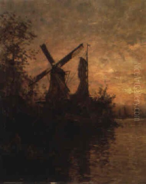 Moulin En Hollande by Louis Aston Knight