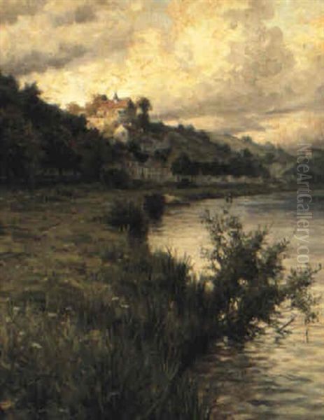 Hilltop Chateau Oil Painting by Louis Aston Knight