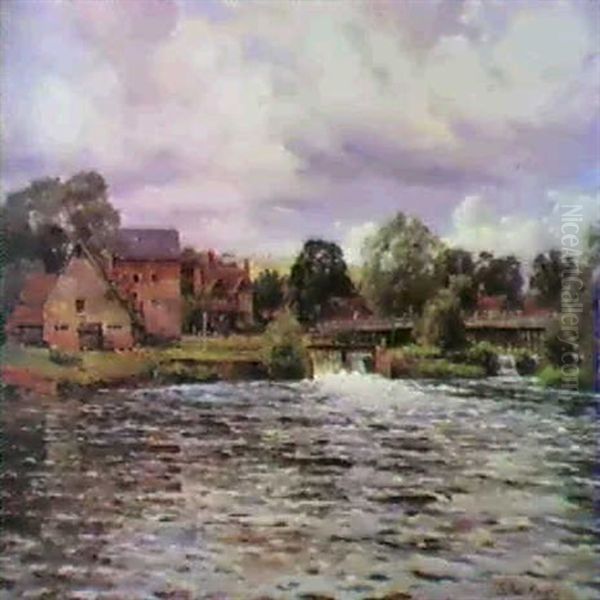 The Thames At Streatley Oil Painting by Louis Aston Knight