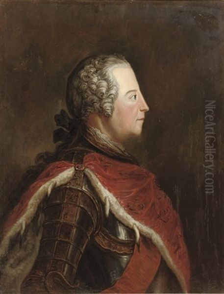 Portrait Of Prince Royal Frederik Ii by Georg Wenzeslaus Von Knobelsdorff