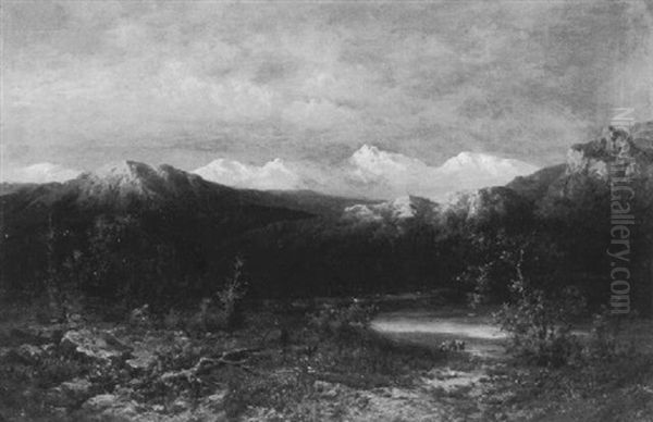 Gebirgslandschaft Im Kaukasus Oil Painting by Waldemar Knoll