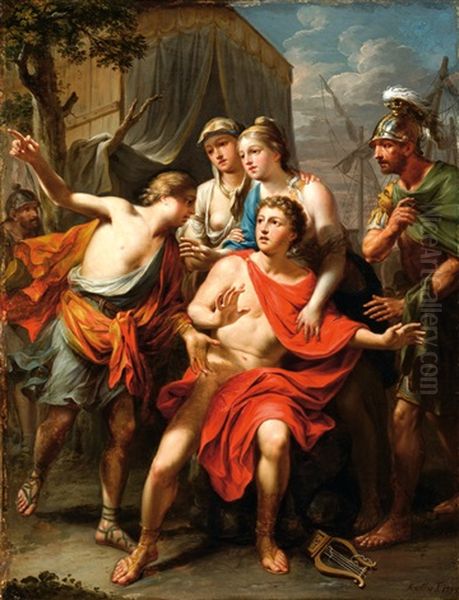 Achilles Receiving News Of The Death Of Patroclos Oil Painting by Martin Knoller