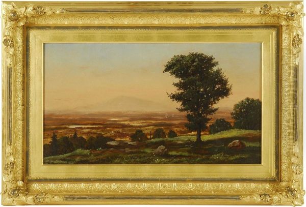 New England Mountain Landscape Oil Painting by Gamaliel Waldo Beaman