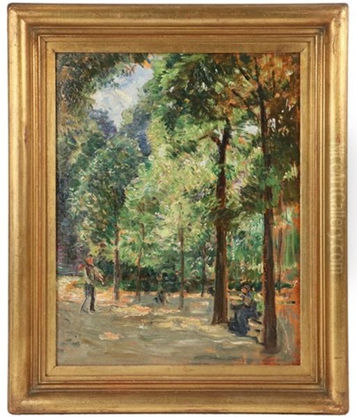 Karolyi Gardens, Budapest Oil Painting by Imre Knopp