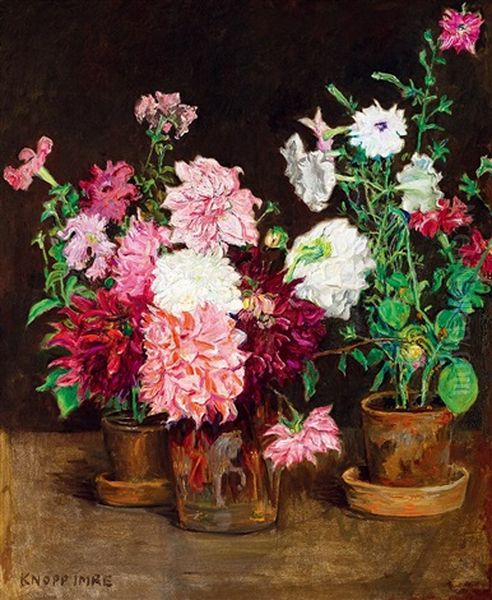 Still-life Of Flowers Oil Painting by Imre Knopp