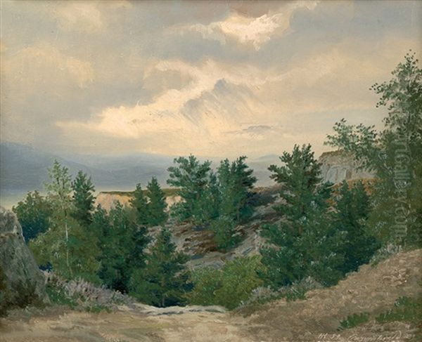 Am Regenstein Im Harz Nach Einem Gewitter Oil Painting by Hugo Knorr